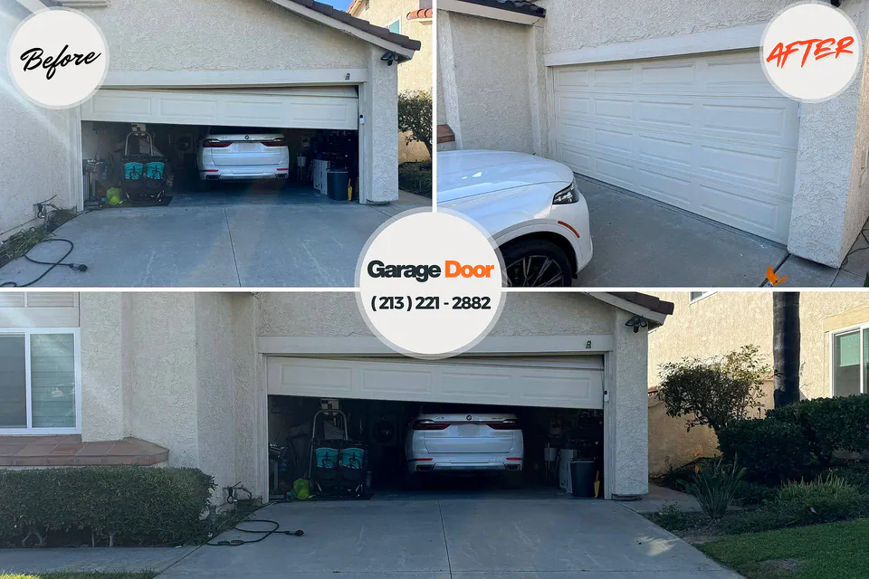 Before and after: garage door repair Green River, WY